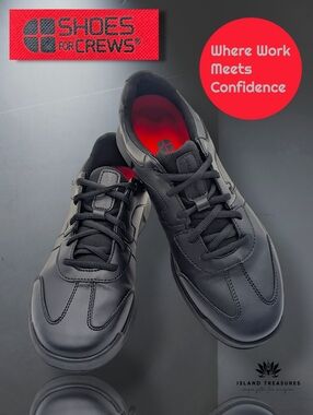 Shoes For Crews Freestyle 2 Sz 7.5 TRIPGUARD™ Lightweight Black Cushion Insoles